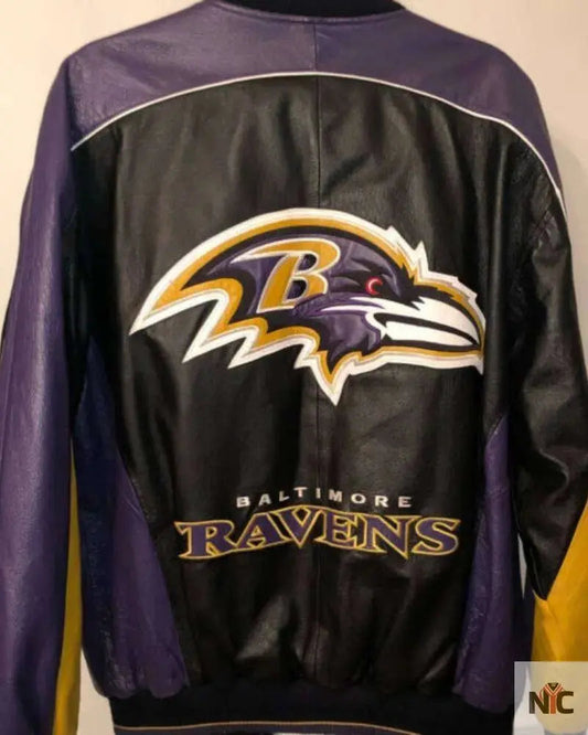 Vintage NFL Baltimore Ravens Leather Jacket