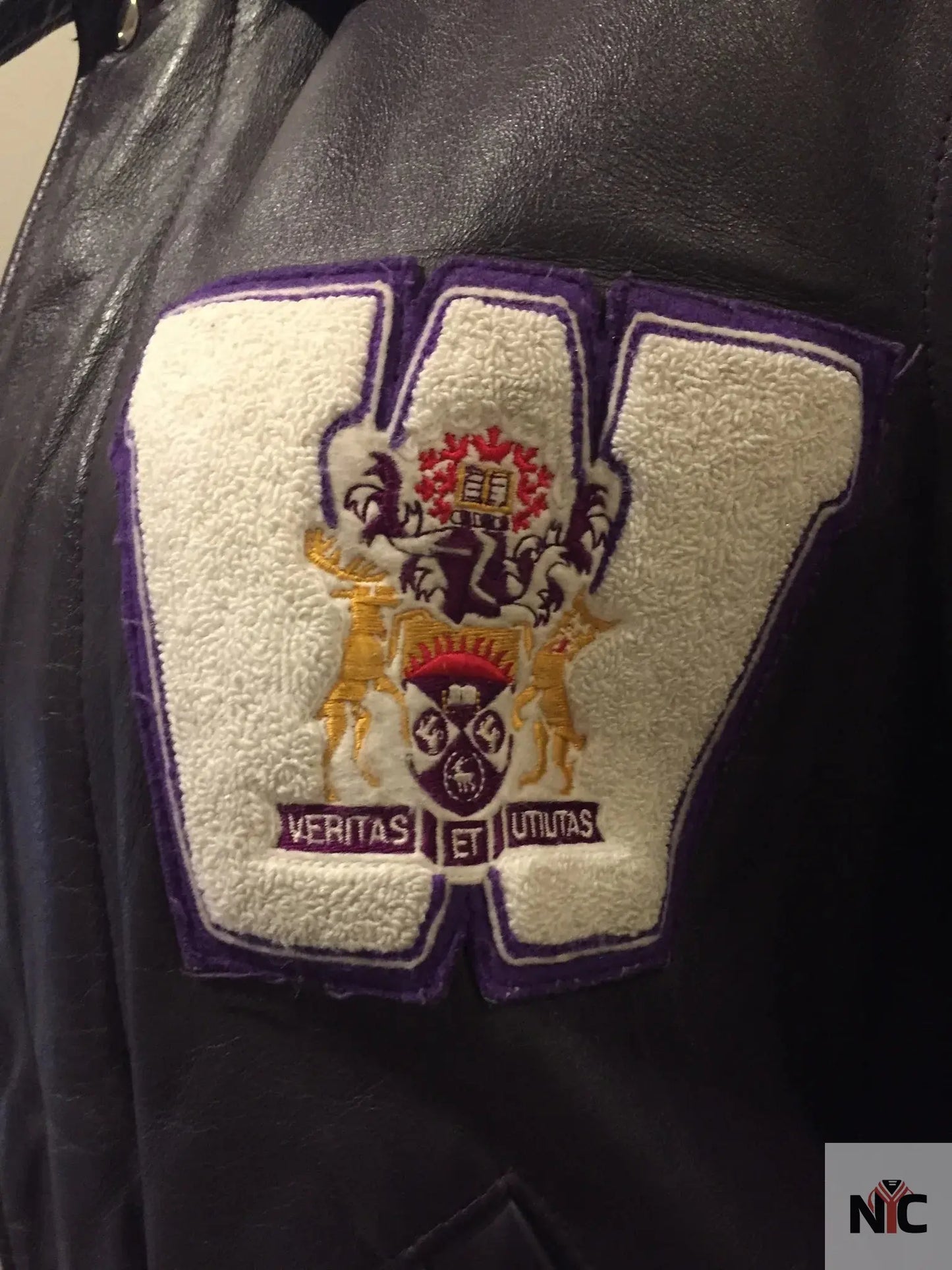 Vintage Western University Purple Varsity Jacket