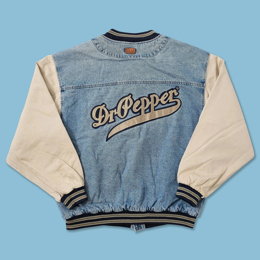 Vintage Dr. Pepper Denim Varsity Jacket