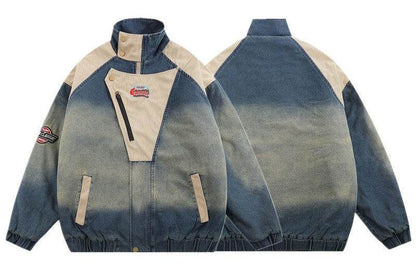 Vintage Embroidered Thickened Denim Jacket