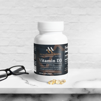 Vitamin D3 2000 IU - Plant-Based, Vegan, Non-GMO Supplement