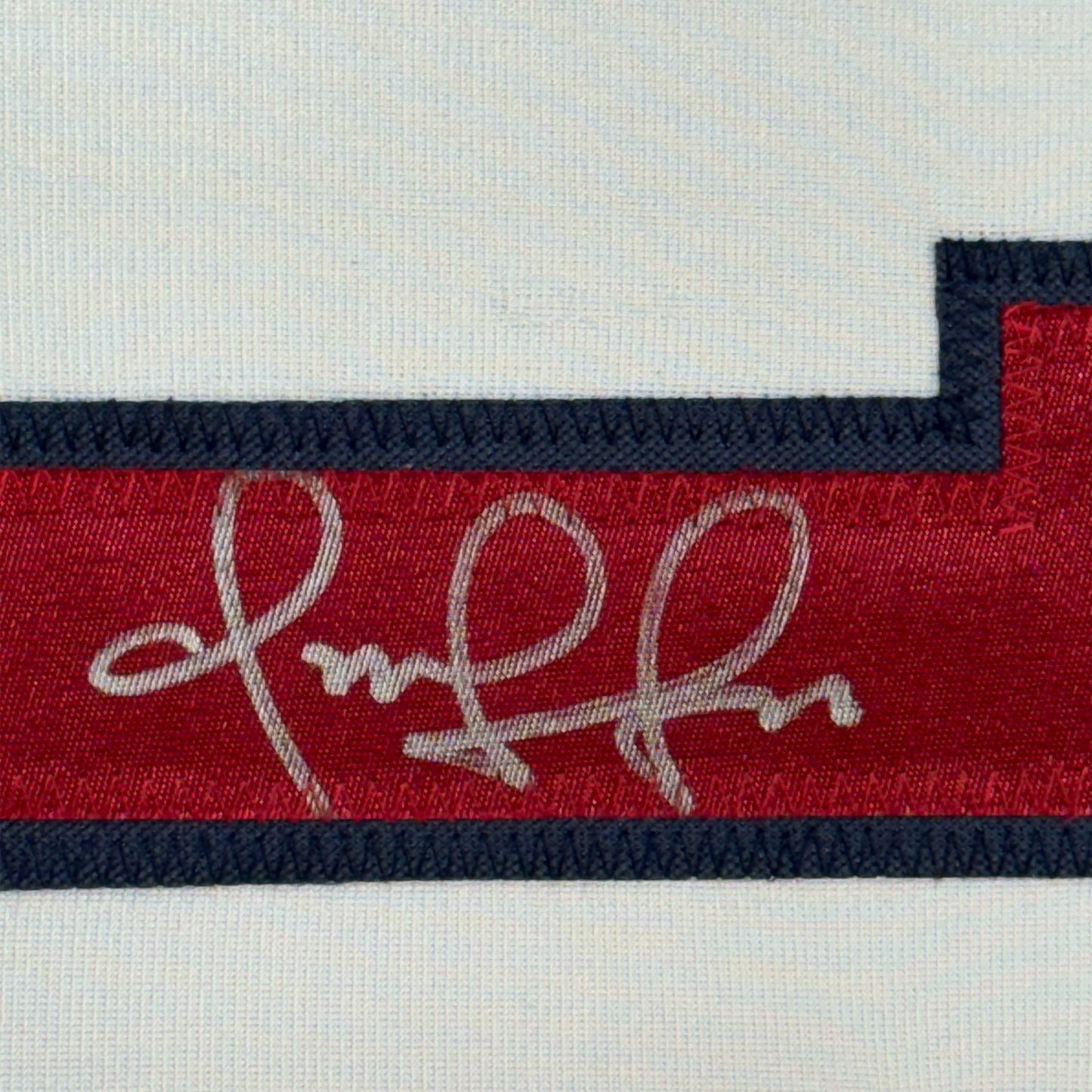 Framed Autographed/Signed Omar Vizquel 35x39 Cleveland White Baseball Jersey PSA/DNA COA