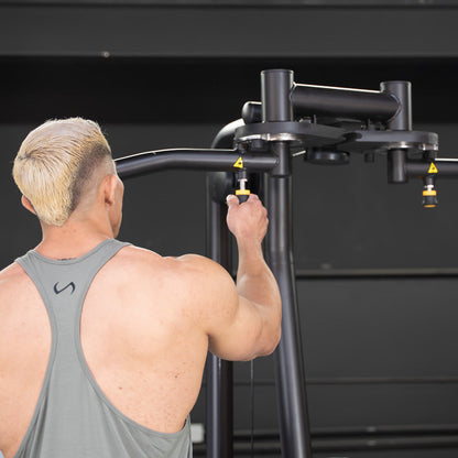 Vogue Pec Deck/Rear Delt - Muscle D Fitness - Adjustable Seat - Pin Selectorized - Chest Back Workout Combo