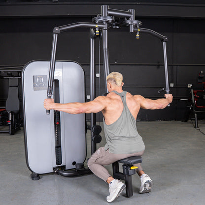 Vogue Pec Deck/Rear Delt - Muscle D Fitness - Adjustable Seat - Pin Selectorized - Chest Back Workout Combo