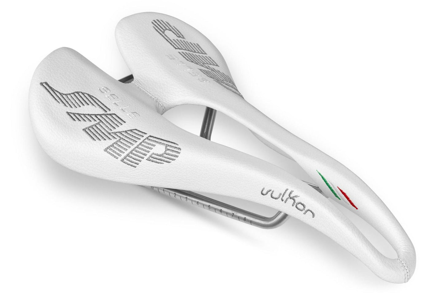 Selle SMP Vulkor Saddle with Carbon Rails (White)
