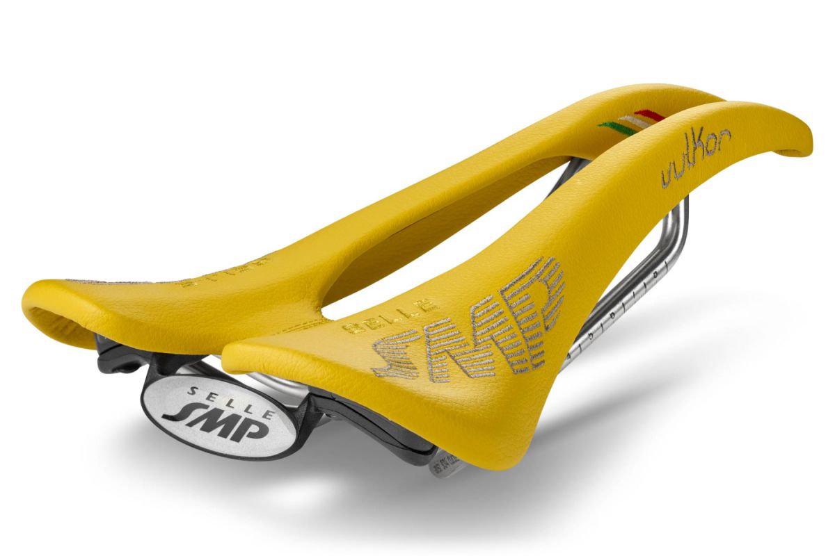 Selle SMP Vulkor Saddle with Carbon Rails (Yellow)
