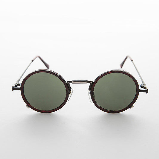 Round Goth Steampunk Vintage Sunglass - Waldo