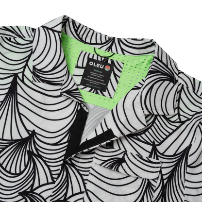 OLEU UV QUICK-DRY BOARDSHIRT - WAVES SUMMER WHITE