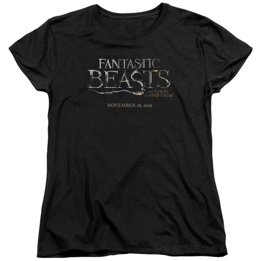 Fantastic Beasts Logo 2 Womens T Shirt Black Officially Licensed