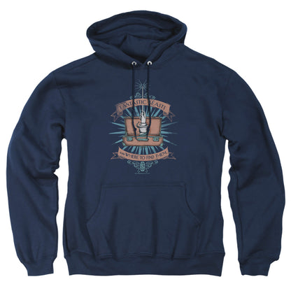 Fantastic Beasts Briefcase Mens Hoodie Navy Officially Licensed