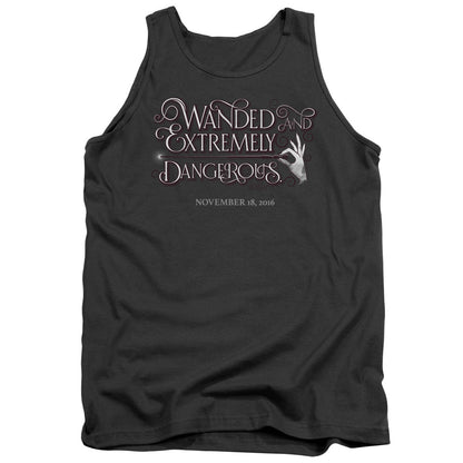 Fantastic Beasts Wanded Mens Tank Top Shirt Charcoal Officially Licensed