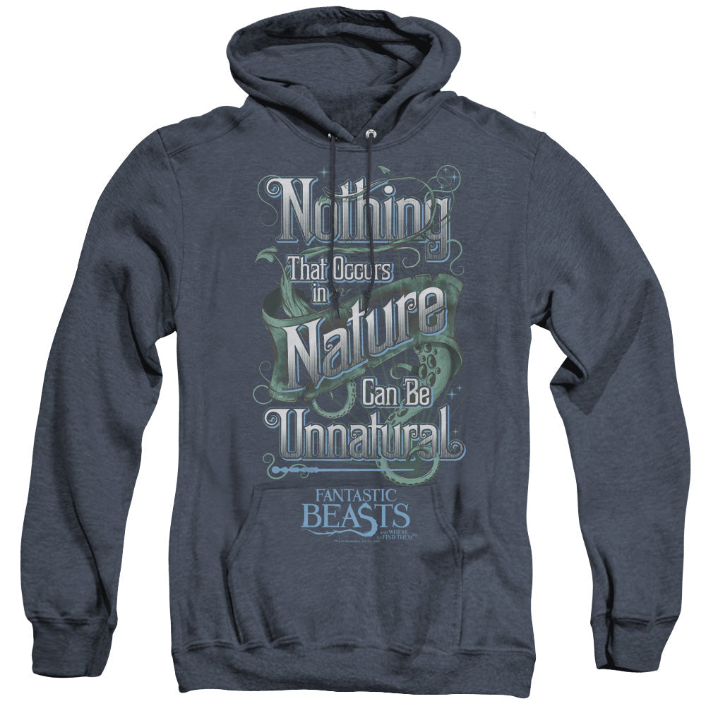 Fantastic Beasts Unnatural Mens Heather Hoodie Navy Officially Licensed