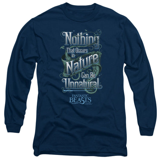 Fantastic Beasts Unnatural Mens Long Sleeve Shirt Navy Blue Officially Licensed