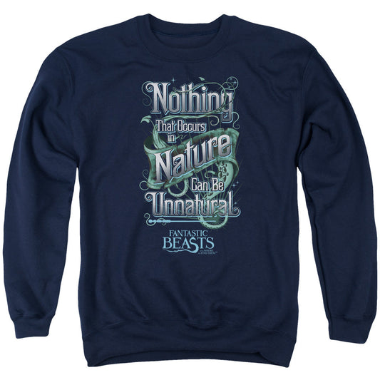 Fantastic Beasts Unnatural Mens Crewneck Sweatshirt Navy Blue Officially Licensed