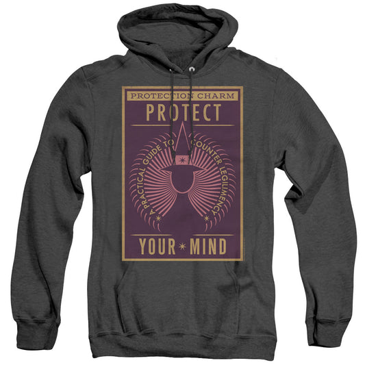 Fantastic Beasts Protect Your Mind Mens Heather Hoodie Black Officially Licensed