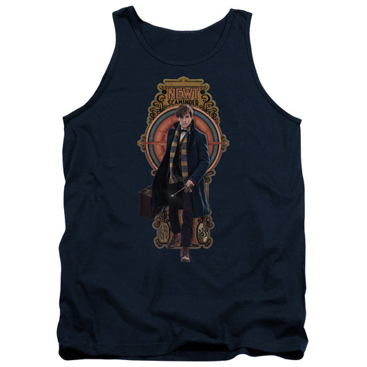 Fantastic Beasts Newt Scamander Mens Tank Top Shirt Navy Officially Licensed