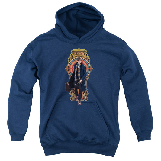 Fantastic Beasts Newt Scamander Kids Youth Hoodie Navy Blue Officially Licensed