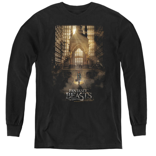 Fantastic Beasts Poster Long Sleeve Kids Youth T Shirt Black Officially Licensed