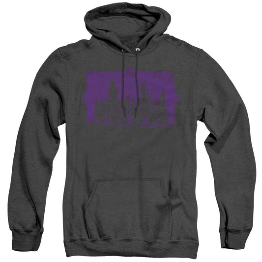Fantastic Beasts 2 Hogwarts Silhouette Heather Mens Hoodie Black Officially Licensed