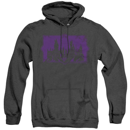 Fantastic Beasts 2 Hogwarts Silhouette Mens Heather Hoodie Black Officially Licensed