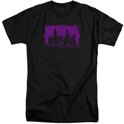 Fantastic Beasts 2 Hogwarts Silhouette Mens Tall T Shirt Black Officially Licensed
