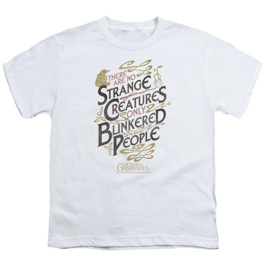 Fantastic Beasts 2 Blinkered People Kids Youth T Shirt White Officially Licensed