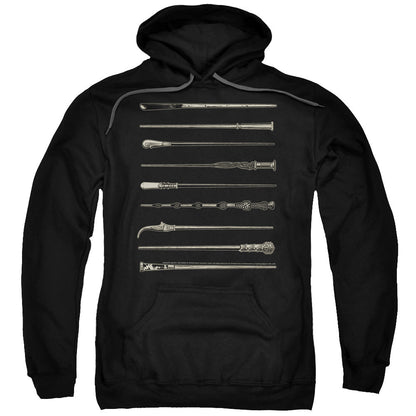 Fantastic Beasts 2 Wands Mens Hoodie Black Officially Licensed