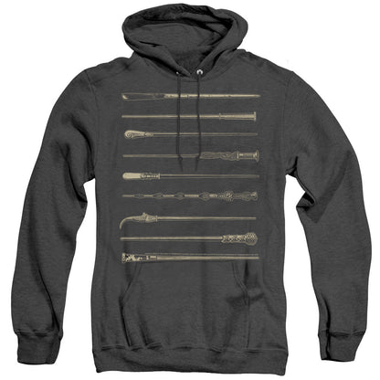 Fantastic Beasts 2 Wands Mens Heather Hoodie Black Officially Licensed