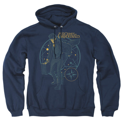 Fantastic Beasts 2 Suitcase Mens Hoodie Navy Officially Licensed