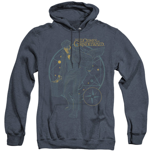 Fantastic Beasts 2 Suitcase Heather Mens Hoodie Navy Officially Licensed