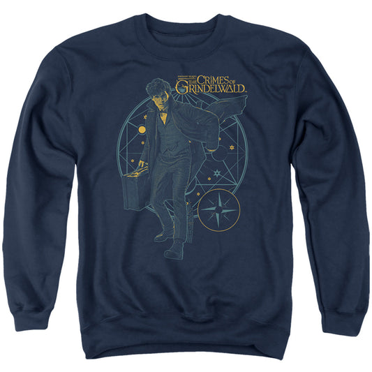 Fantastic Beasts 2 Suitcase Mens Crewneck Sweatshirt Navy