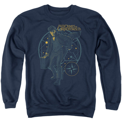 Fantastic Beasts 2 Suitcase Mens Crewneck Sweatshirt Navy