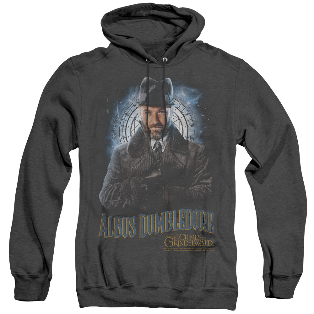 Fantastic Beasts 2 Dumbledore Mens Heather Hoodie Black Officially Licensed