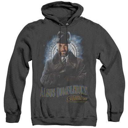 Fantastic Beasts 2 Dumbledore Mens Heather Hoodie Black Officially Licensed