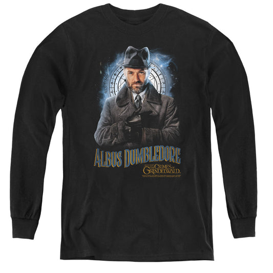 Fantastic Beasts 2 Dumbledore Long Sleeve Kids Youth T Shirt Black Officially Licensed