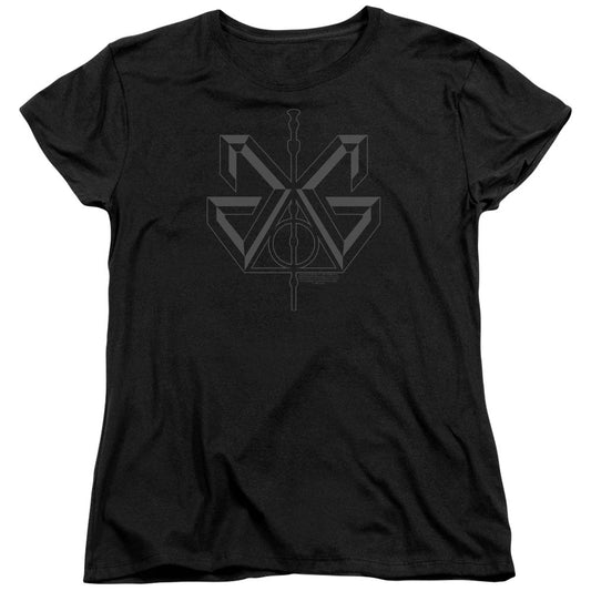 Fantastic Beasts 2 Grindelwald Sigil Womens T Shirt Black Officially Licensed