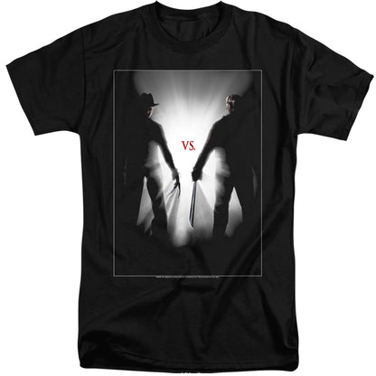 Freddy Vs Jason Silhouettes Mens Tall T Shirt Black Officially Licensed