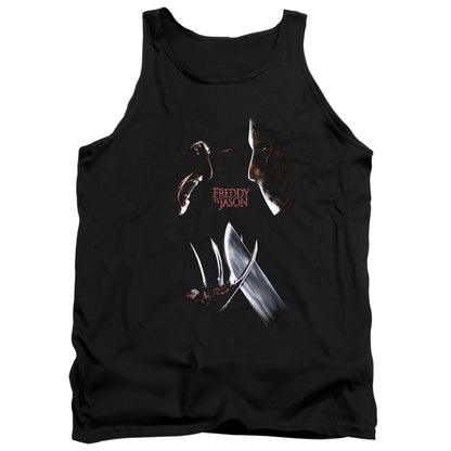 Freddy Vs Jason Face Off Mens Tank Top Shirt Black Officially Licensed