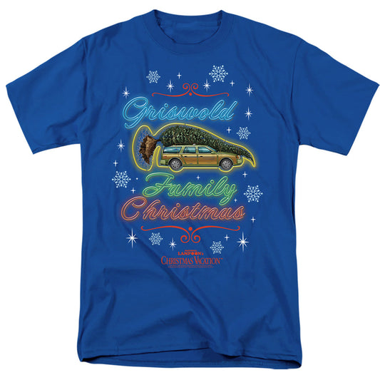Christmas Vacation Neon Griswald Mens T Shirt Royal Officially Licensed