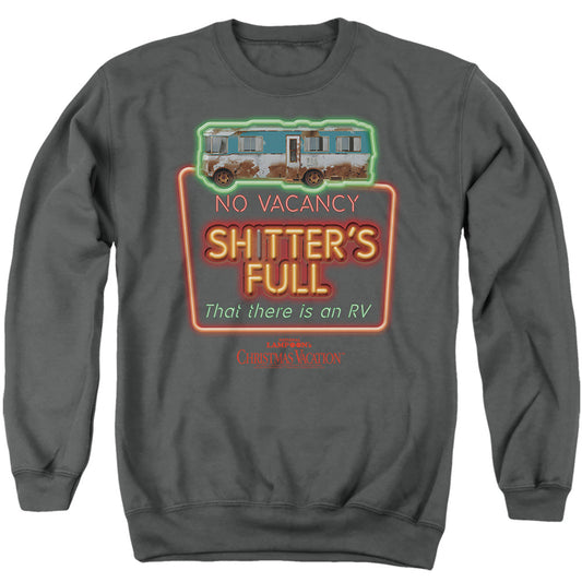 Christmas Vacation No Vacancy Shtter'S Full Mens Crewneck Sweatshirt Charcoal Officially Licensed