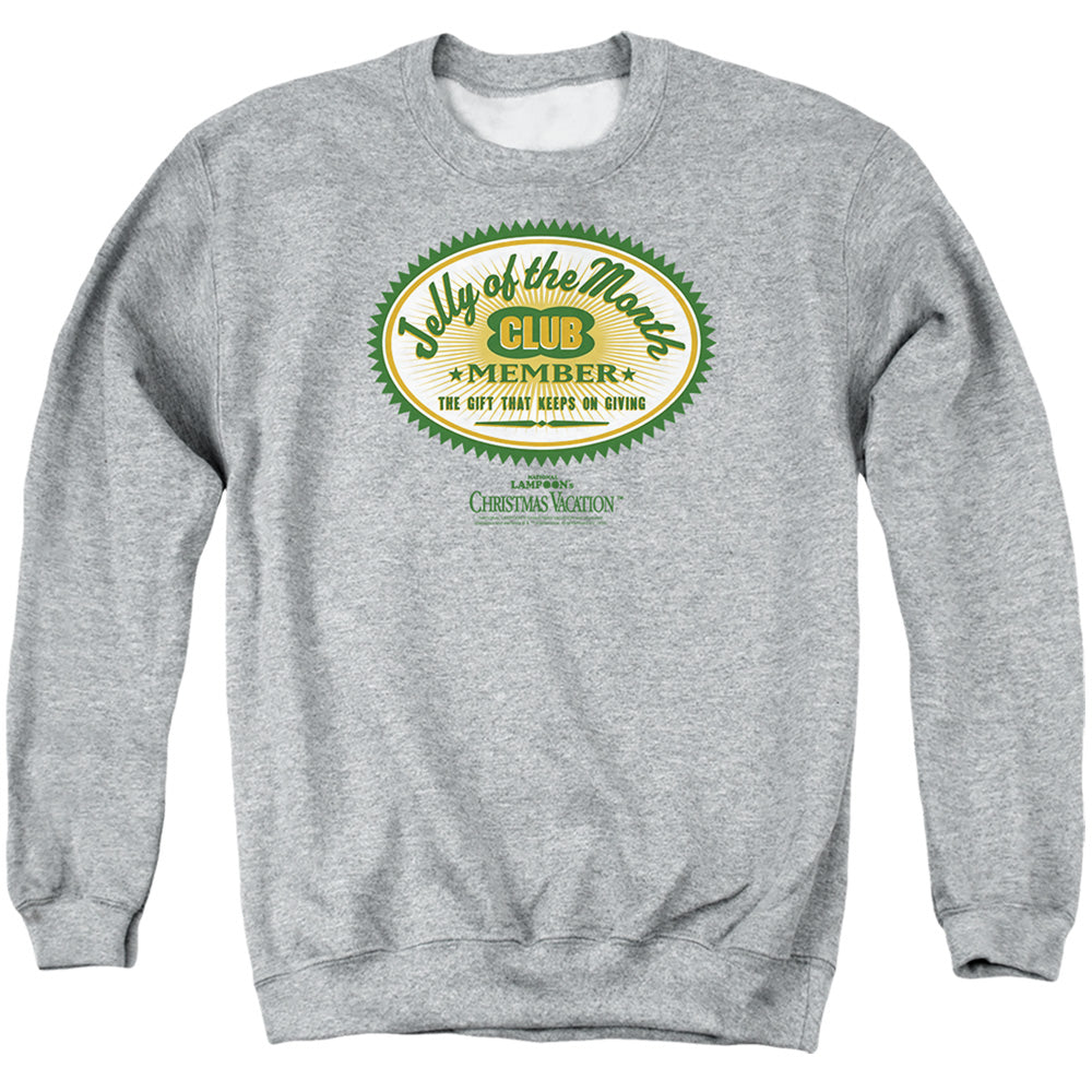 Christmas Vacation Jelly Of The Month Club Member Mens Crewneck Sweatshirt Athletic Heather Officially Licensed