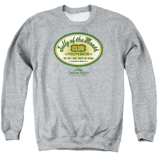 Christmas Vacation Jelly Of The Month Club Member Mens Crewneck Sweatshirt Athletic Heather Officially Licensed