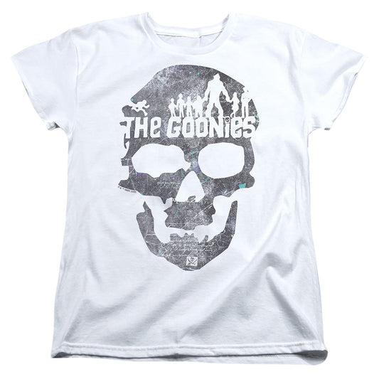 The Goonies Skull 2 Womens T Shirt White Officially Licensed