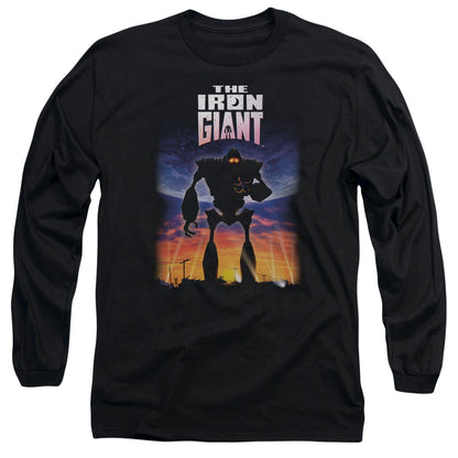 Iron Giant Poster Mens Long Sleeve Shirt Black Officially Licensed