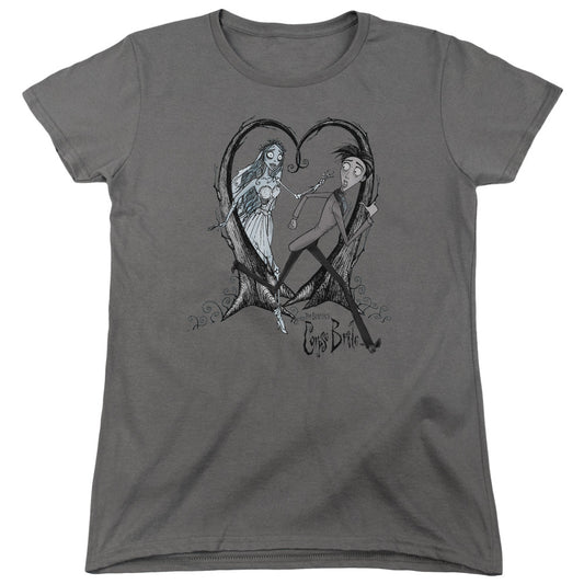 Corpse Bride Runaway Groom Womens T Shirt Charcoal Officially Licensed