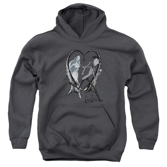 Corpse Bride Runaway Groom Kids Youth Hoodie Charcoal Officially Licensed