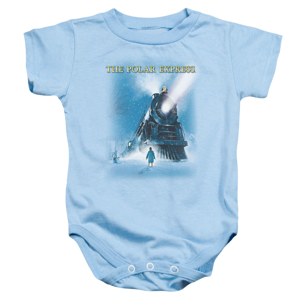 The Polar Express Big Train Infant Baby Snapsuit Light Blue Officially Licensed