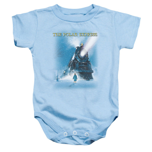 The Polar Express Big Train Infant Baby Snapsuit Light Blue Officially Licensed