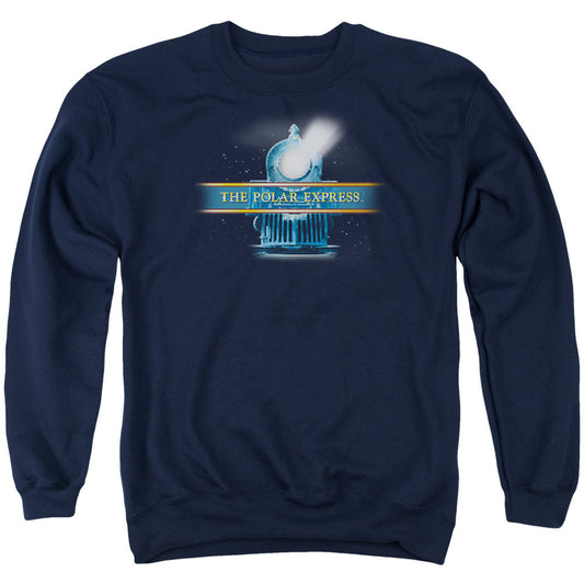 Polar Express Train Logo Mens Crewneck Sweatshirt Navy Officially Licensed