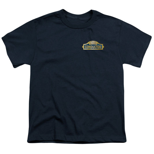 The Polar Express Conductor Kids Youth T Shirt Navy Blue Officially Licensed